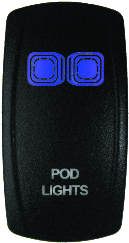 DragonFire Racing Lighted Switch On/Off Blue - Part #522614