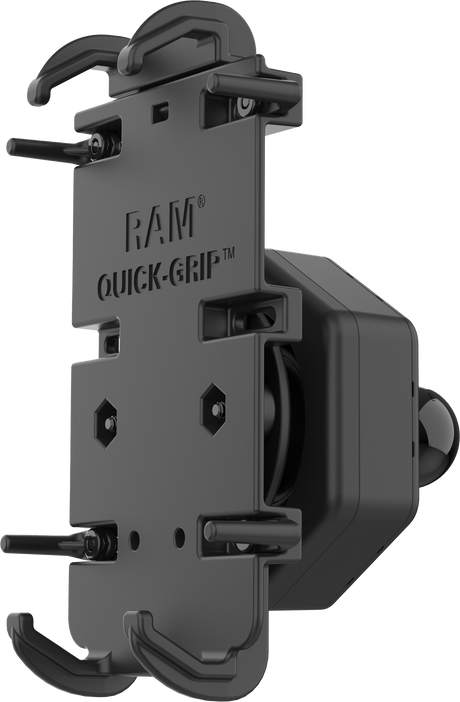 RAM Quick Grip XL Phone Holder with Vibe-Safe Adapter and Ball for Ford F-150, Chevrolet Silverado, Dodge RAM, Toyota Tundra, and more