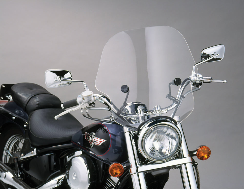Slipstreamer SS-10-C Viper Windshield with Clear Shield and Black Hardware for 7/8" & 1" Handlebars