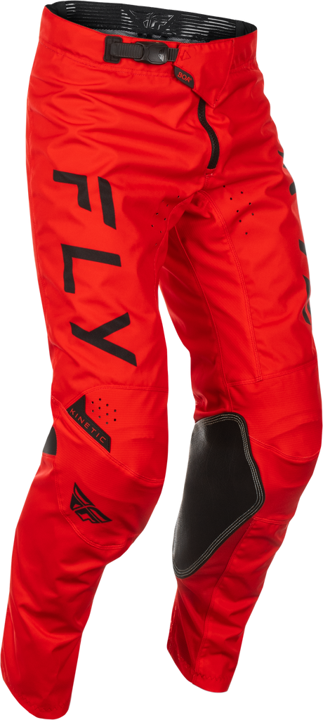 Fly Racing Kinetic Center Pants Red/Black Size 32 – Durable Motorcycle Riding Gear with Ventilation and Adjustable Fit