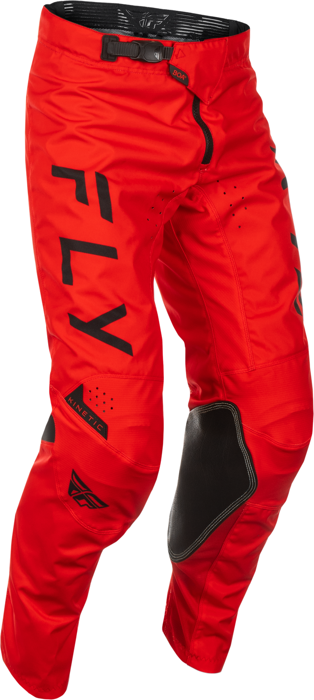 Fly Racing Kinetic Center Pants Red/Black Size 32 – Durable Motorcycle Riding Gear with Ventilation and Adjustable Fit