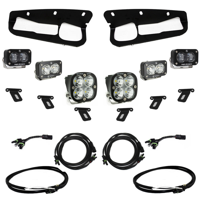 Baja Designs S2 SAE Sportsmen Fog Light Kit for 2021-2022 Ford Bronco with Steel Bumper | Clear Lens and Upfitter Compatibility