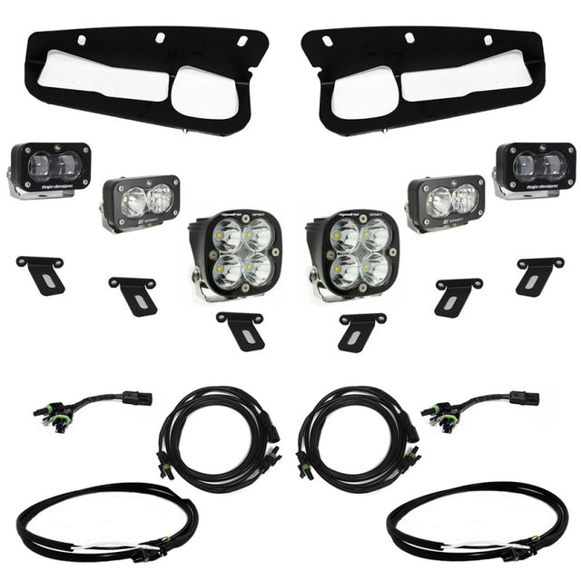 Baja Designs S2 SAE Sportsmen Fog Light Kit for 2021-2022 Ford Bronco with Steel Bumper | Clear Lens and Upfitter Compatibility