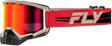 Fly Racing Focus Snow Goggle with Red Mirror and Rose Lenses for Snowmobile and Ski Vehicles
