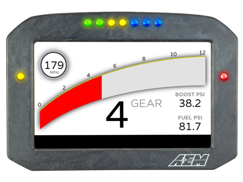 AEM CD-7LG Carbon Logging Flush Digital Dash Display w/ Internal 20Hz GPS & Antenna