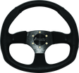 DragonFire Racing D-Shaped Vinyl Steering Wheel - Black with 0-inch Offset