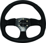 DragonFire Racing D-Shaped Vinyl Steering Wheel - Black with 0-inch Offset