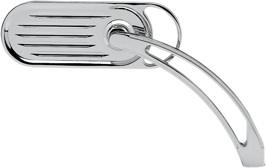 ARLEN NESS Mirror - Side View - Grooved Slingshot - Oval - Chrome 13-040
