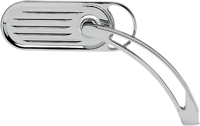 ARLEN NESS Mirror - Side View - Grooved Slingshot - Oval - Chrome 13-040
