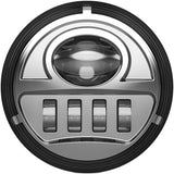 PATHFINDER 4.5-inch Modern LED Passing Lamps Kit for Harley Davidson Motorcycles - Chrome Finish