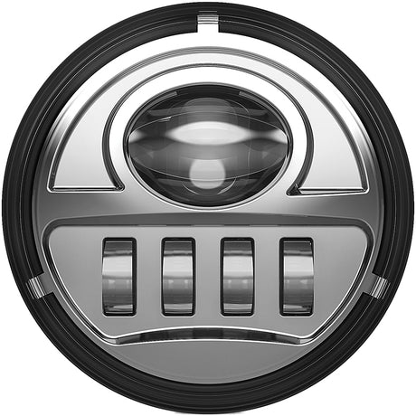 PATHFINDER 4.5-inch Modern LED Passing Lamps Kit for Harley Davidson Motorcycles - Chrome Finish