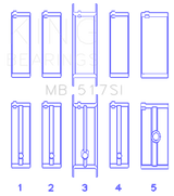 King Engine Bearings Chrysler 360 Crankshaft Main Bearings