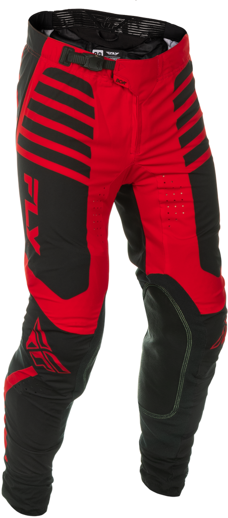 Fly Racing Lite Pants Black/Red Size 30 - Lightweight Motorcycle Riding Pants with Mesh Panels and Adjustable Fit