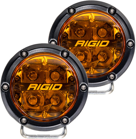 RIGID 360 Series 4-Inch Spot Amber Pro LED Light - Off-Road, Truck, Jeep, SUV Vehicle Fitment
