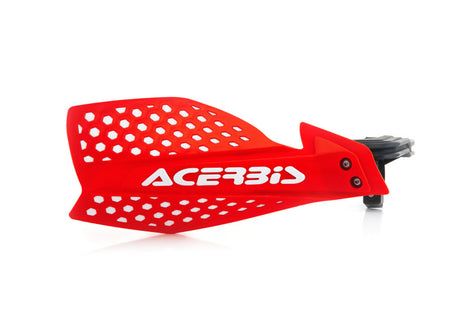 Acerbis X-Ultimate Handguard for Powersports Vehicles - Red/White, Universal Fit with Adjustable Mounting