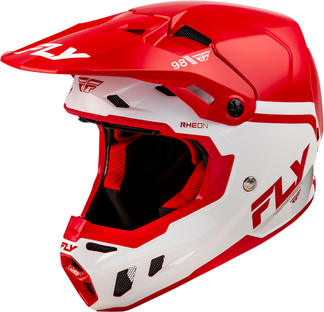 Fly Racing Formula CC Objective Helmet for Motorcycle - Red/White Large, ECE/DOT Approved, Lightweight with Impact Absorption Technology