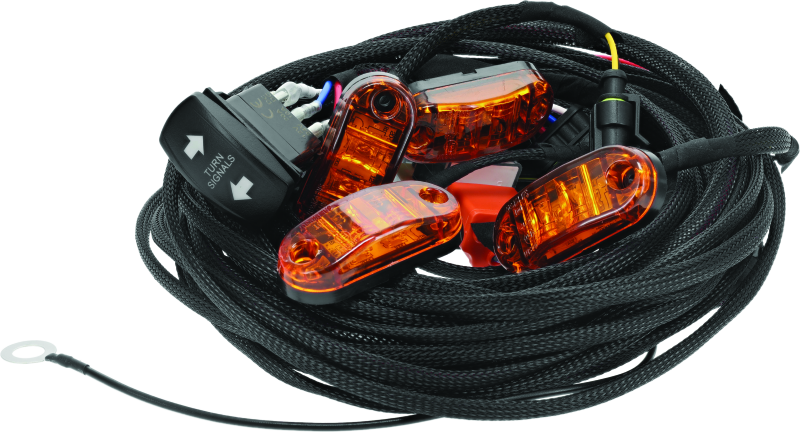 DragonFire Racing 522043 Light Whip Harness - Dual Seat 4-Whip System for UTVs