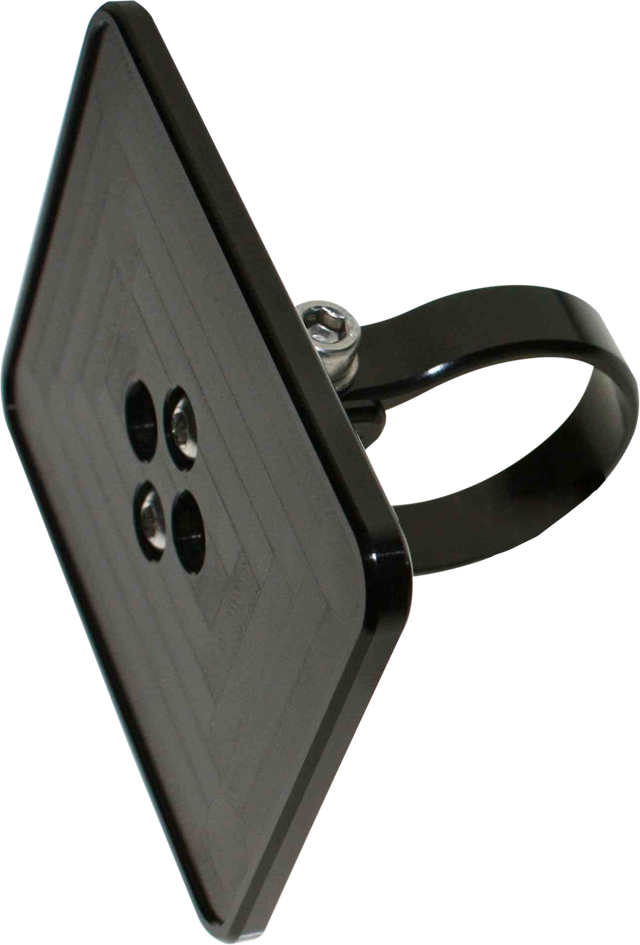 AXIA MODLGREGPLT-BK Registration Sticker Plate for Vehicles with Horizontal or Vertical Mounting Bar, 4 x 2.55 Inches, Black