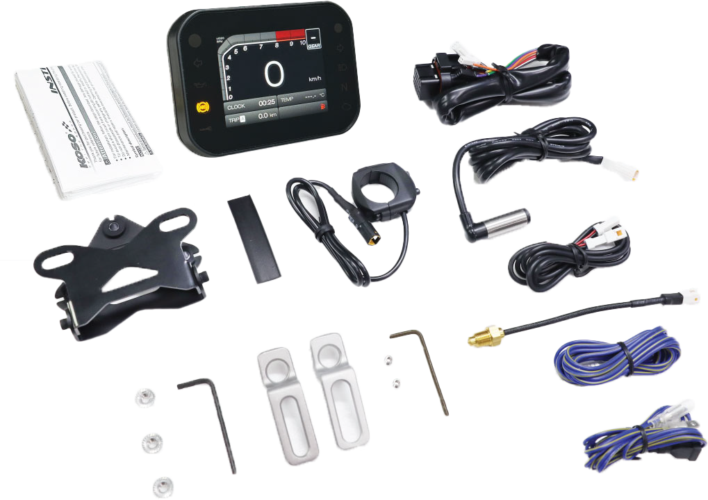 KOSO Rx 3s TFT Multifunction Meter with Vehicle Compatibility for Motorcycles and ATVs