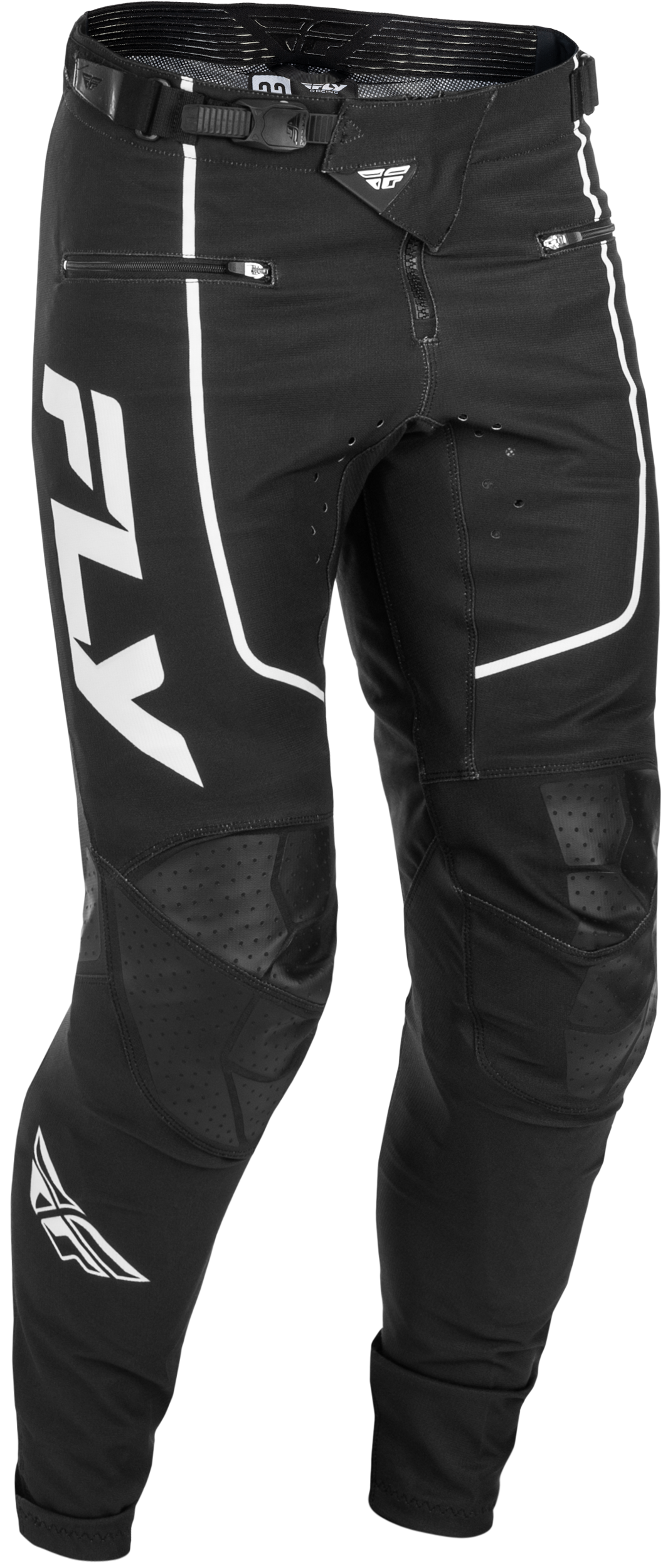 Fly Racing Rayce Bicycle Pants for BMX and MTB – Size 28, Black/White