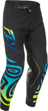 Fly Racing Evolution DST Zen Pants Black/Blue/Hi Vis Size 34 for Motocross and Off-Road Vehicles