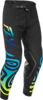 Fly Racing Evolution DST Zen Pants Black/Blue/Hi Vis Size 34 for Motocross and Off-Road Vehicles