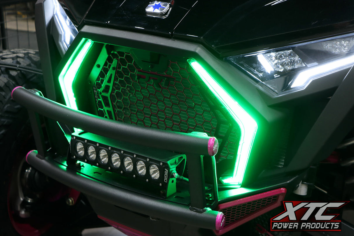 XTC Power Products Polaris Pro RGB+W Front Signature Light Set for Polaris Vehicles