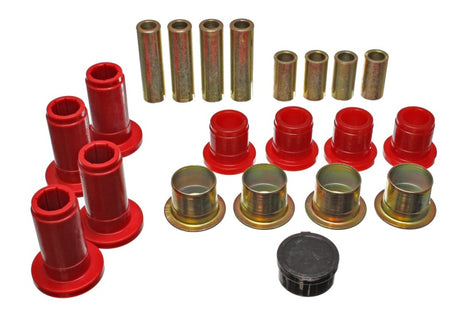 Energy Suspension 5.3124R Front and Rear Control Arm Bushing Set for Dodge Ram 1500, 2500, 3500 (1994-2001) – Red Polyurethane