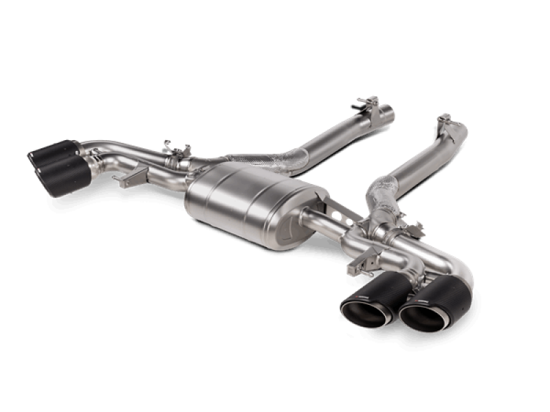 Akrapovic Slip-On Line Exhaust for 2020-2023 BMW X5M (F95) / X6M (F96) Titanium with Carbon Fiber Tips