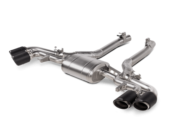 Akrapovic Slip-On Line Exhaust for 2020-2023 BMW X5M (F95) / X6M (F96) Titanium with Carbon Fiber Tips