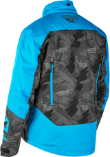 Fly Racing SNX Pro Jacket Blue/Black for Adult Snowmobile Riders with Weatherproof and Insulated Features