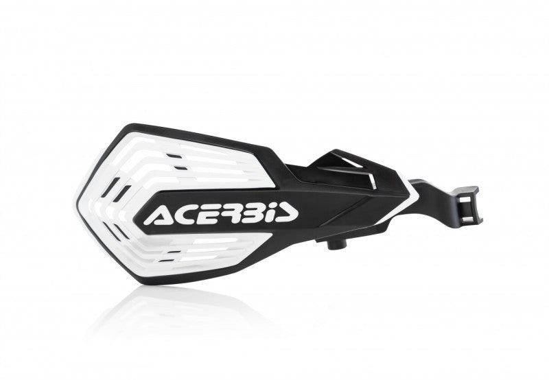 Acerbis K-Future Handguard for GasGas, Husqvarna, KTM, Sherco — Black/White, Fits 2021-2023 GasGas, 2014-2023 Husqvarna, 2014-2023 KTM, 2018-2023 Sherco