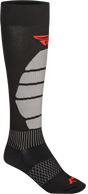 Fly Racing Snow Performance Coolmax Sock Black Small/Medium – All-Season Motorcycle Riding Socks with Reinforced Toe and Heel