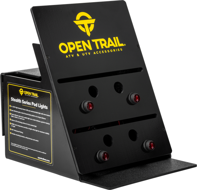 OPEN TRAIL Black Opentrail ABS Light Display for Pod and Bar Lights - Universal Fit for Off-Road Vehicles
