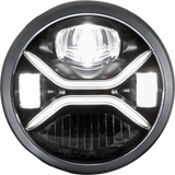 KOSO Zenith LED 7 Inch Headlight with DOT and SAE Certification for Universal Fitment