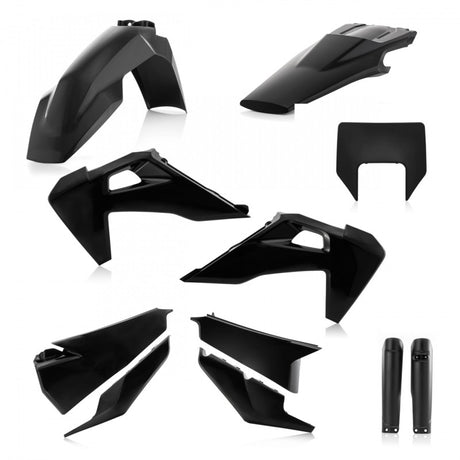 Acerbis Full Plastic Kit for Husqvarna TE150i, TE300i, FE350, S-501, S (2019-2023) – Black