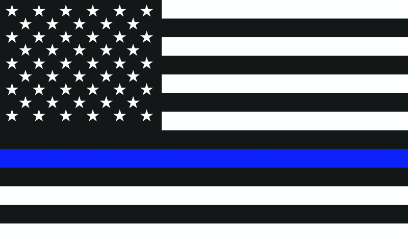 DragonFire Racing Back the Blue Whip Flag - Powersports Accessories