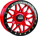 DragonFire Racing Typhon Wheel 15x7 - 4/156 Bolt Pattern, Machined Red Finish