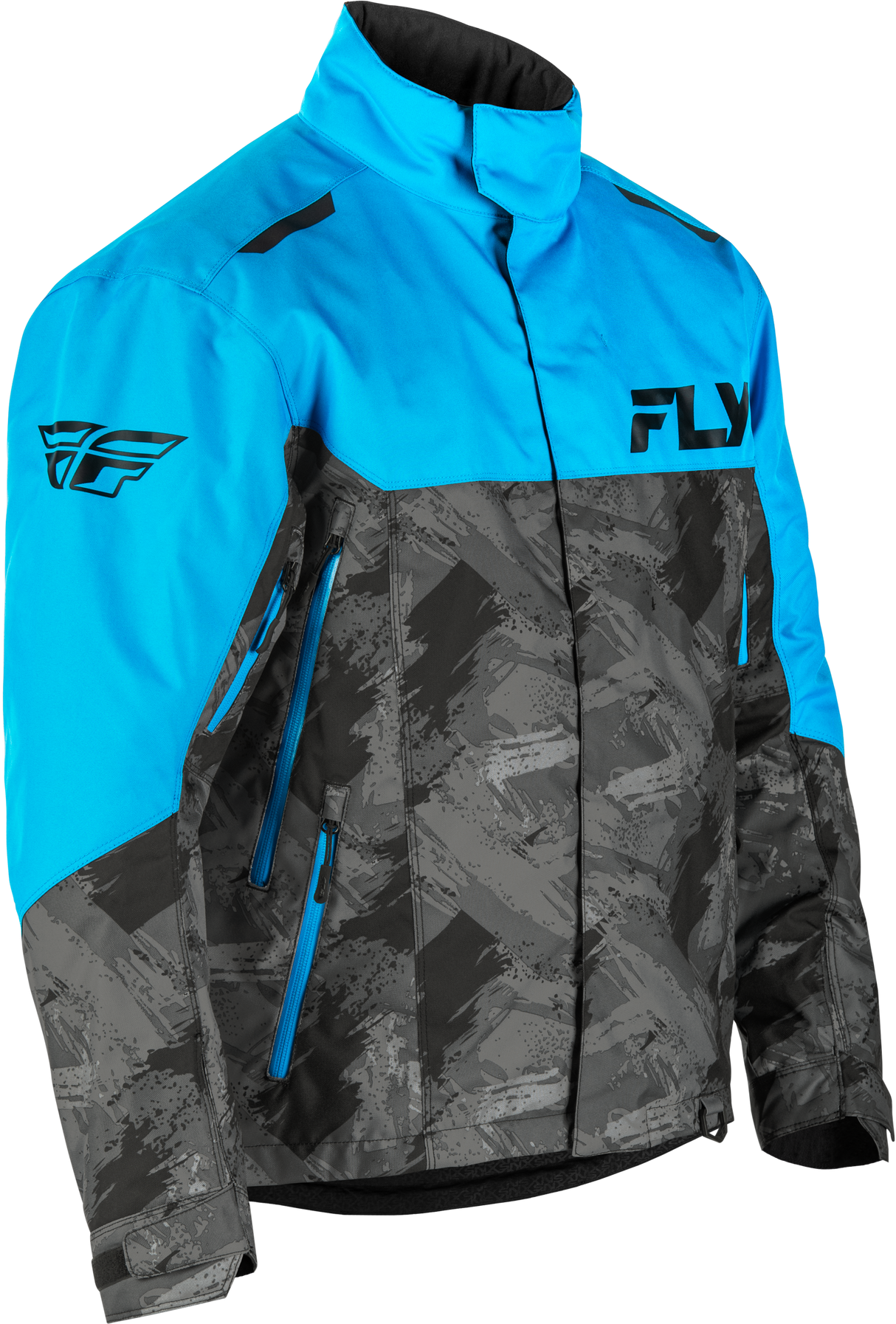 Fly Racing Youth SNX Pro Jacket Blue/Black YL – Snowmobile Jacket with Weatherproof Technology for Youth Riders
