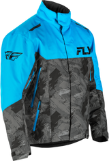 Fly Racing Youth Snx Pro Jacket Blue/Black - Weatherproof Motorcycle Jacket with Removable Liner for Youth Riders