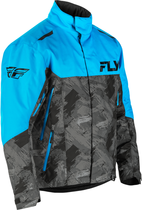Fly Racing Youth Snx Pro Jacket Blue/Black - Weatherproof Motorcycle Jacket with Removable Liner for Youth Riders