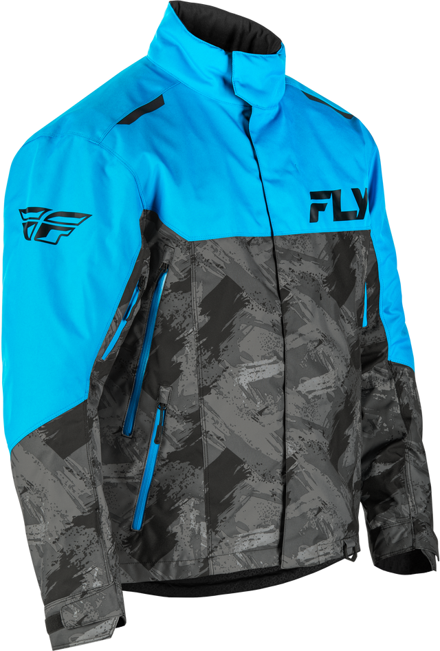Fly Racing Youth SNX Pro Jacket Blue/Black – Weatherproof Snowmobile Jacket for Kids