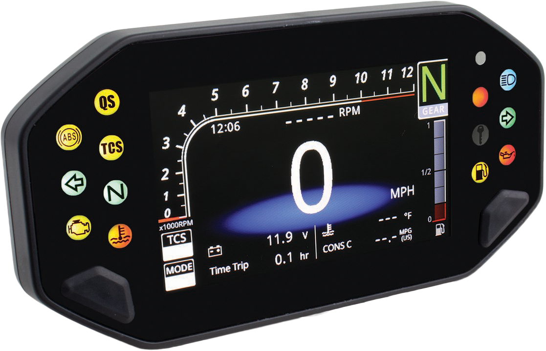 KOSO RX-4 TFT Multifunction Meter for Yamaha MT-07, XSR700, and XSR900 (Part BA081000)