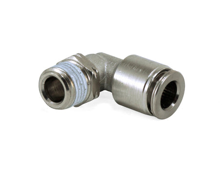 Air Lift Swivel Elbow Fitting - 1/8 in MNPT x 1/4 in PTC for Automotive Applications