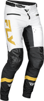 Fly Racing Youth Rayce Bicycle Pants for BMX and MTB - Size 24, White/Black/Gold