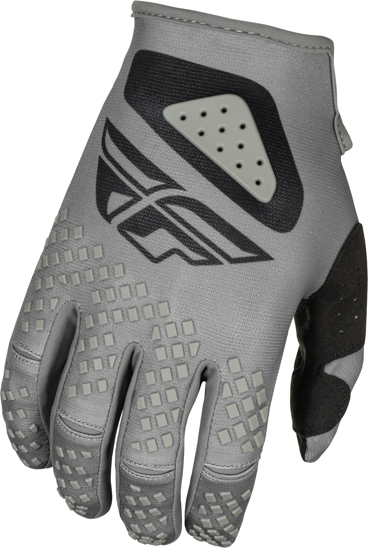 Fly Racing Kinetic Sym Gloves Grey/Black - Lightweight Race Gloves for Motorcycle and ATV Riders