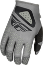 Fly Racing Kinetic Sym Gloves Grey/Black - Lightweight Race Gloves for Motorcycle and ATV Riders