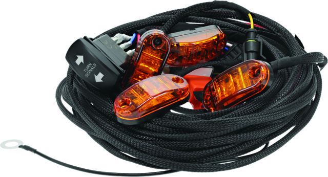 DragonFire Racing 522043 Light Whip Harness - Dual Seat 4-Whip System for UTVs