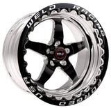 Weld S71 17x10 Inch Black Single Beadlock MT Wheel with Low Pad and 5x4.5 Bolt Pattern