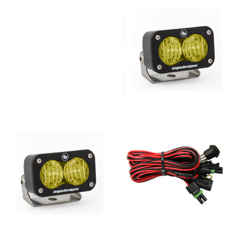 Baja Designs S2 Sport Wide Cornering Pattern Pair LED Work Lights - Amber